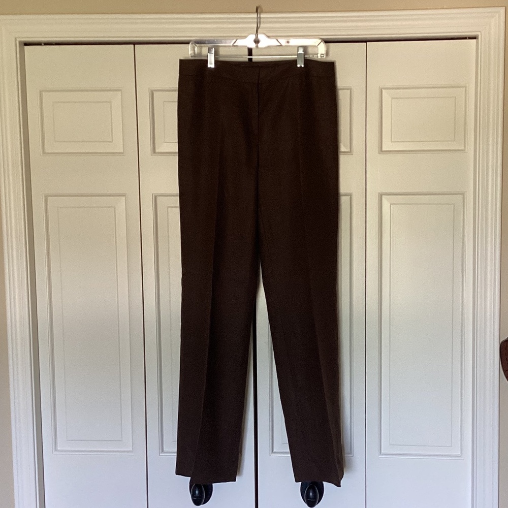 Lafayette 148 brown linen pants, Size 10